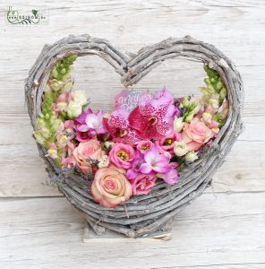 Muttertag's Herz Blumenkorb (19 stiele)