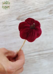 Burgundy velvet pumpkin