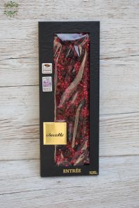 ChocoMe Entrée Dunkles Schokoladendessert lyophilisierte Himbeere und Kirsche, lyophilisierte Brombeere