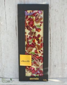 chocoMe Handmade White Chocolate with Pecan, Pistachio and Lyophilized Cherries (110g)
