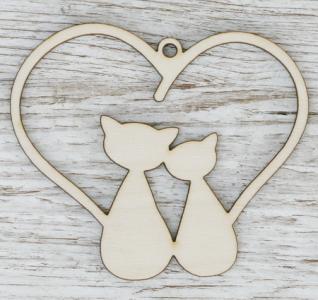 Cats in heart (10cm)