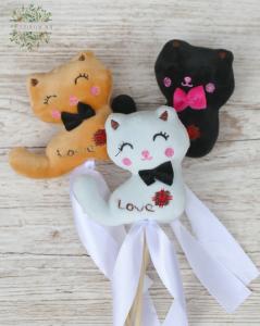 cat on a stick, in different colors, 1 pc (10cm)
