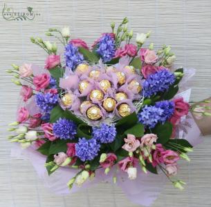 Chocolate bouquet, purple - pink (20 stems)