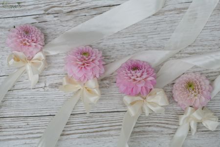 wrist corsage made of dahlia (pink)