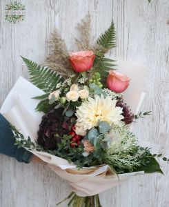 Hoche Strauss mit Dahlia and Hortensie 14 Stiel