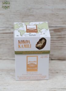 ChocoMe Atelier Kokoa Kamili kakaóbabból készült étcsokoládéval bevont kókuszkorong tonkababbal fűszerezve 100g