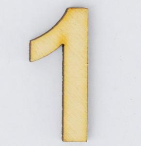 wooden number one (3cm)