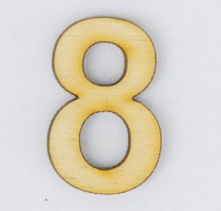 wooden number eight (5cm)
