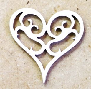 white wooden heart (4cm)