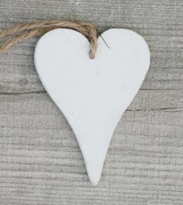 White wooden heart (7cm)