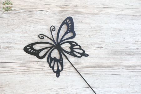 schwarzer Metall-Schmetterling (15cm)