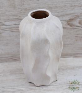 gewellte Vase in Naturfarbe (22 cm)