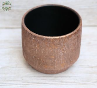 Kerámia kaspó, bronz, 18cm