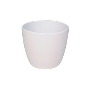 Ceramic pot matt white 40cm