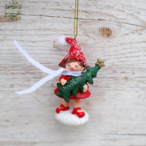 Kleines Mädchen mit Tanne, 9 cm