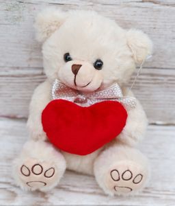 Maci szívvel (20 cm)