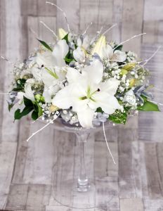 Gästetisch Blumendekor