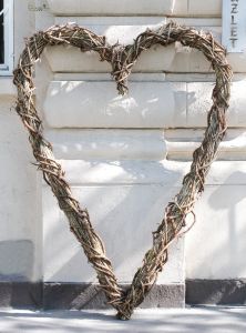Big willow heart backround decor or photo backround