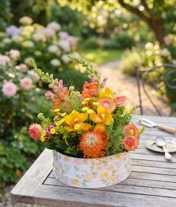 Summer flowerbox with orchids