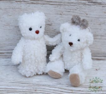 plüss fehér kicsi maci (10cm)