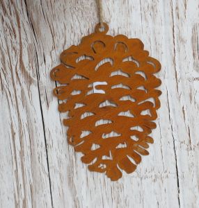 Rusty cone hanging ornament