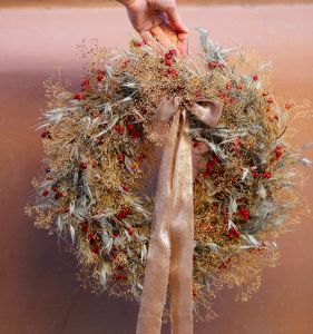 Getrocknete Blume Herbst Kranz 36cm