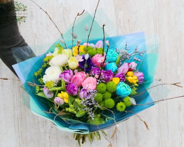 Spring blue sky bouquet (37 szems)