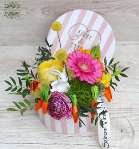 Blumenkasten Frühlings Häschen und möhren (10 Stängel)