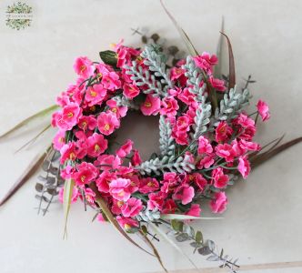 Frühlingskranz aus Seidenblumen 17cm