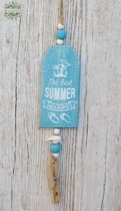 Hängedeko aus Holz mit der Aufschrift Best Summer Holidays (6x1x11 cm )