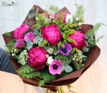 Vintage chic' peóny bouquet (17 stem)