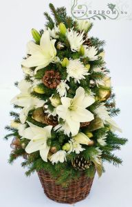 Blume Weihnachtsbaum (Lilien, Chrisantemen 70 cm)