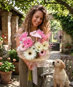 Bohemian gerbera bouquet with special gerberas