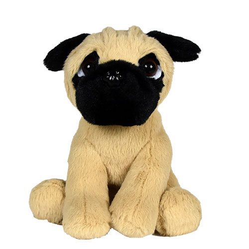 flower delivery Budapest - plush dog mops 17cm