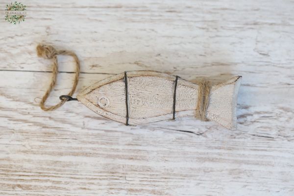 Blumenlieferung nach Budapest - hängender Fisch aus Holz 12 cm 