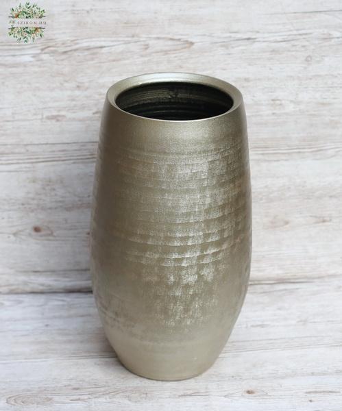 flower delivery Budapest - high golden-colored floor Vase (50x29cm)