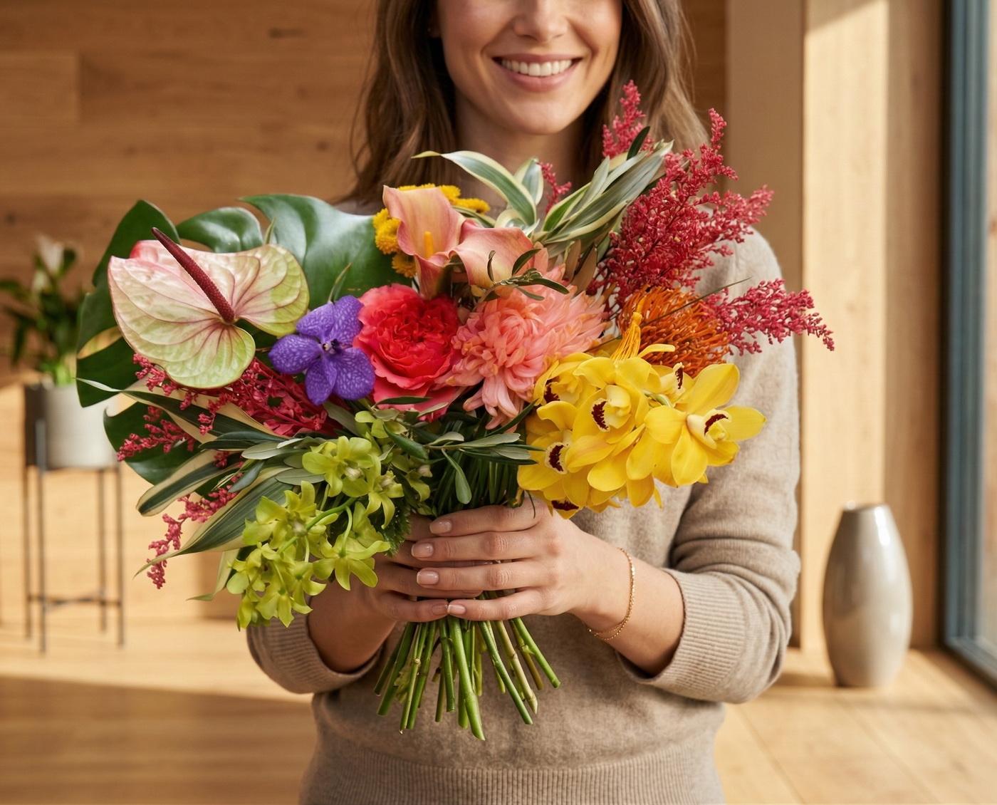 Blumenlieferung nach Budapest - Tropischer Blumenstrauß