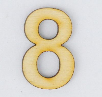flower delivery Budapest - wooden number eight (5cm)