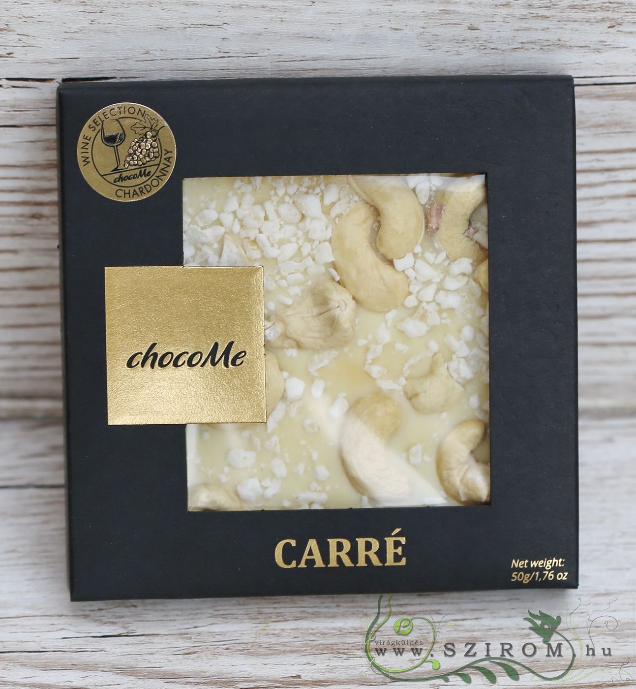 Blumenlieferung nach Budapest - ChocoMe weisser Schokolade Chardonnay (kandierte Zitronenschale, Bourbon-Vanille, Cashewnüsse) 50g