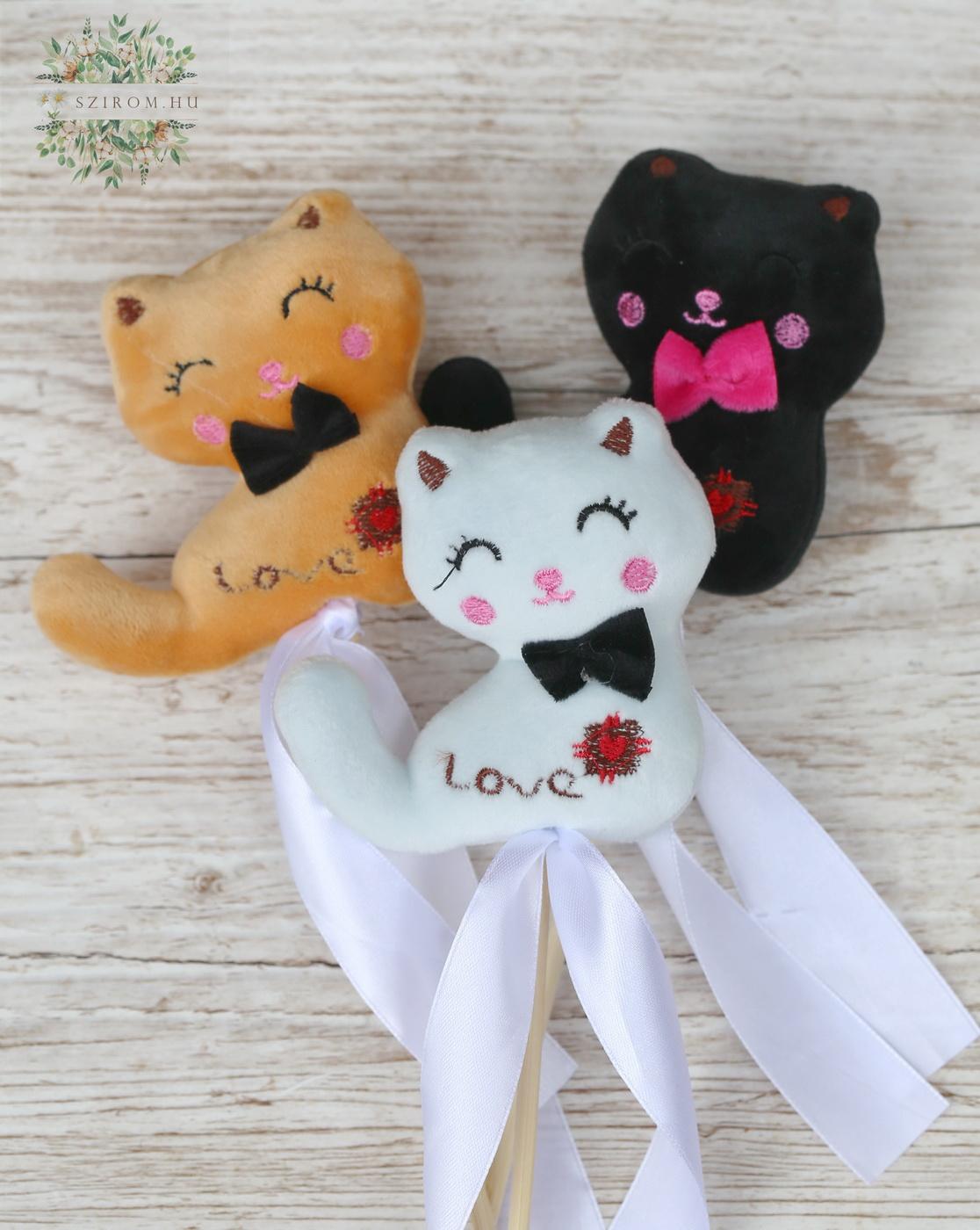 flower delivery Budapest - cat on a stick, in different colors, 1 pc (10cm)
