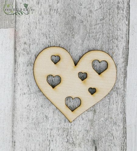 flower delivery Budapest - wooden heart (5cm)
