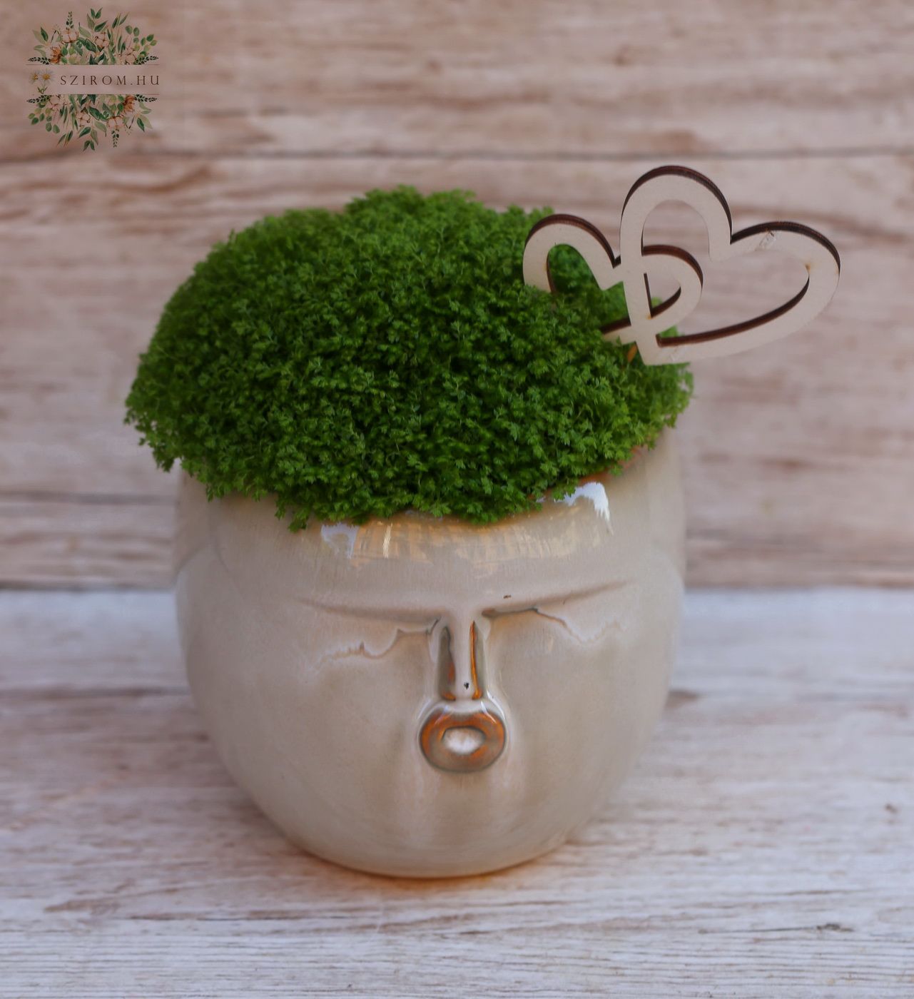flower delivery Budapest - Head pot with Soleirolia plant