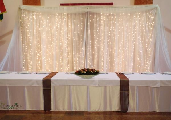 flower delivery Budapest - backdrop light curtain 4,4m, wedding