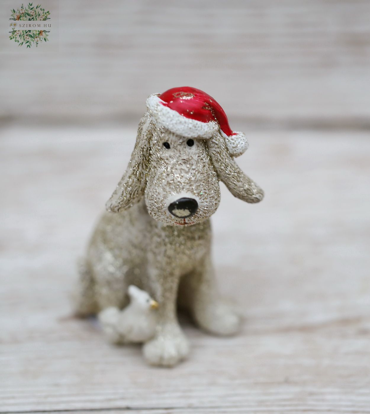 Blumenlieferung nach Budapest - Dog with red hat 11cm