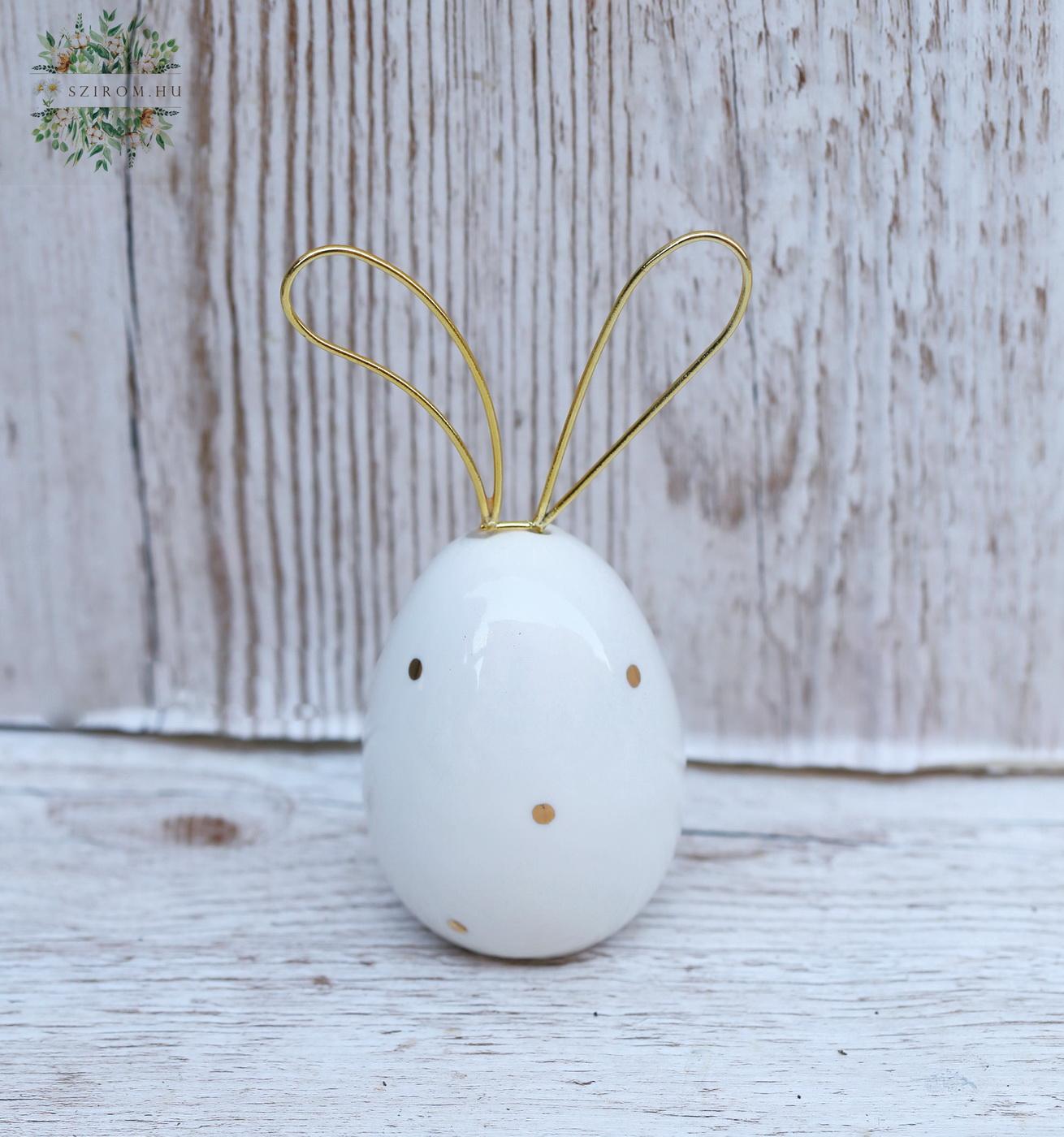flower delivery Budapest - bunny-eared golden-spotted egg (13cm)