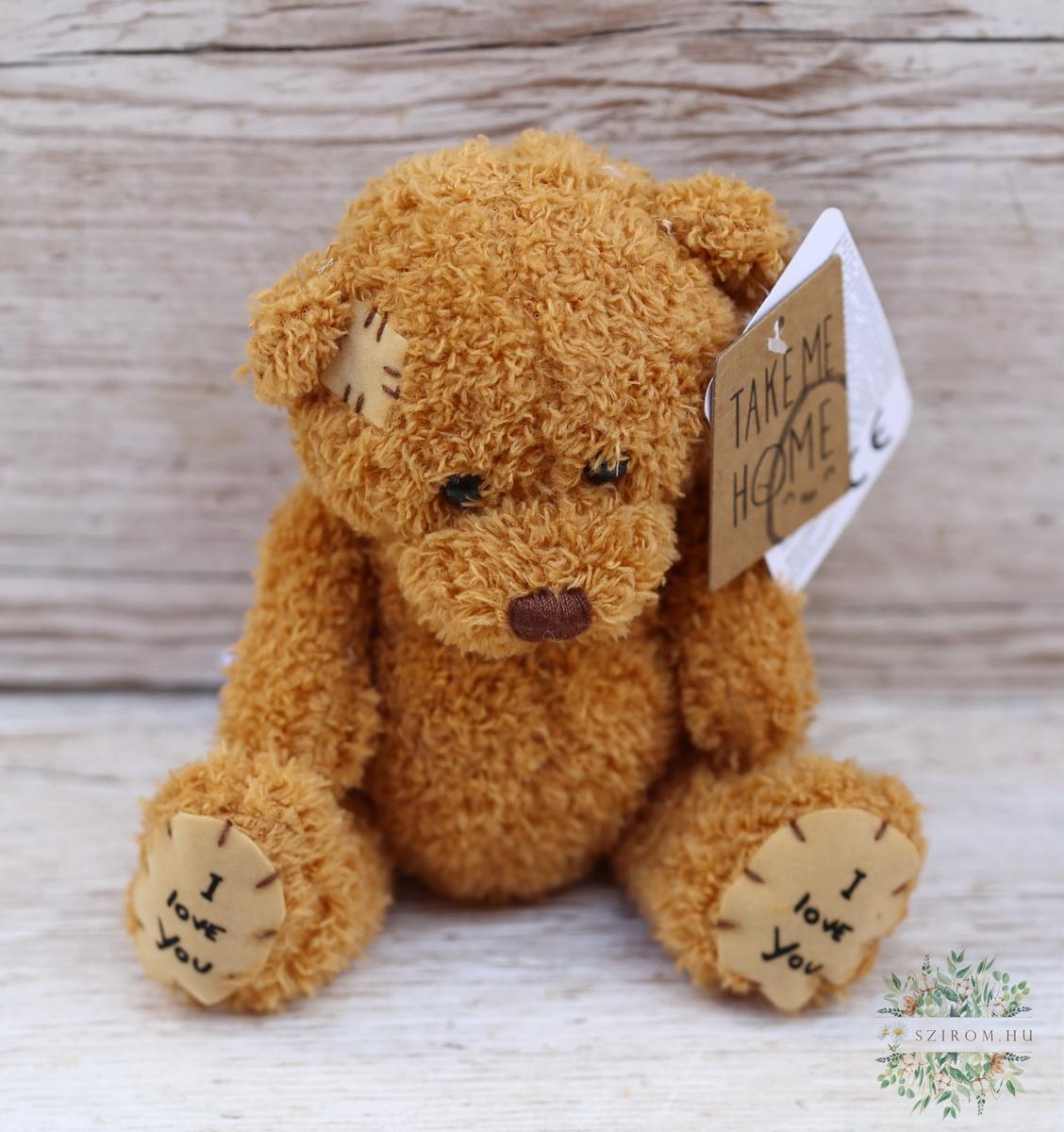Blumenlieferung nach Budapest - Plüsch-Teddybär, dunkelbraun, gefleckt (15 cm)