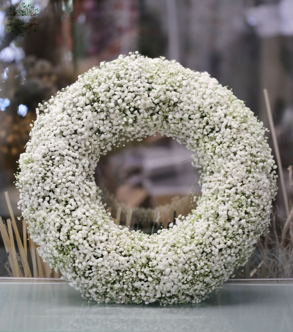 flower delivery Budapest - Gypsophila wreath 60cm