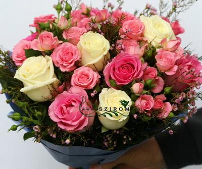 Blumenlieferung nach Budapest - Rosen, Minirosen (20 Stämme)