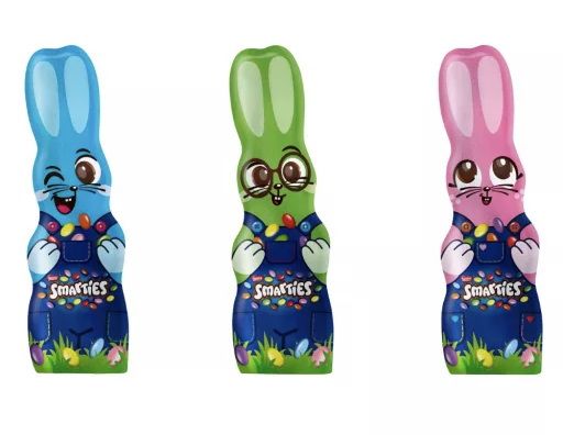 Virágküldés Budapest - Smarties csoki nyuszi (80g)