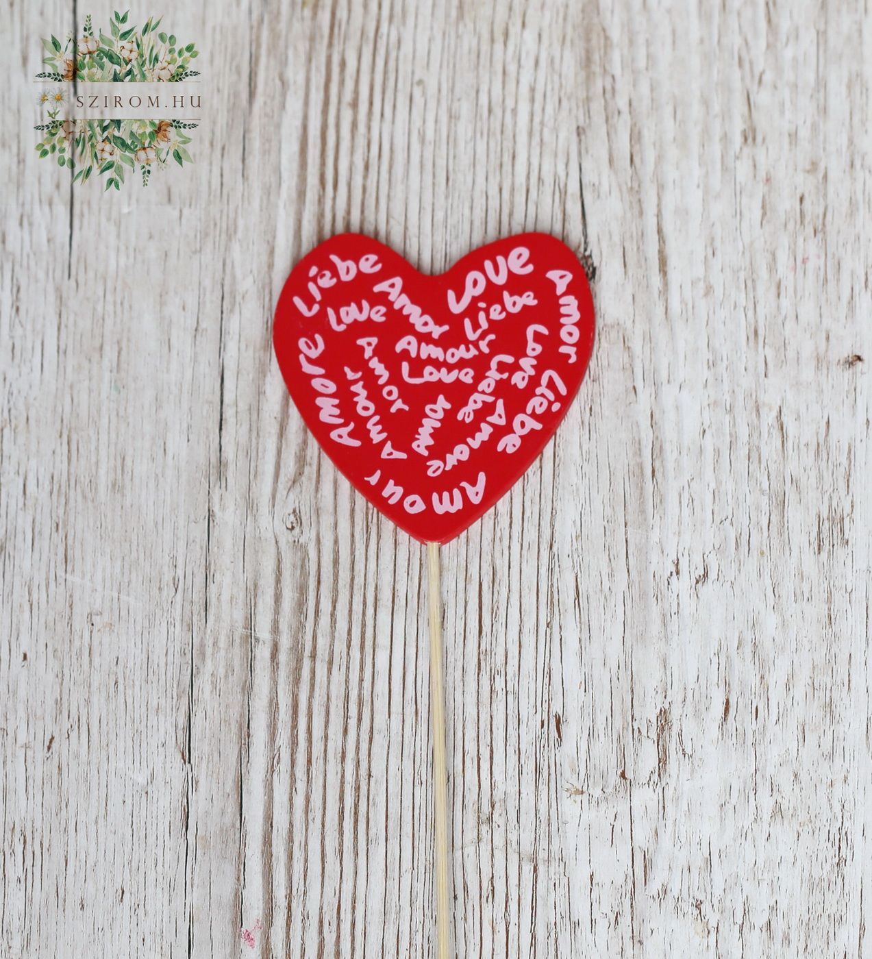 flower delivery Budapest - Heart figure on stick